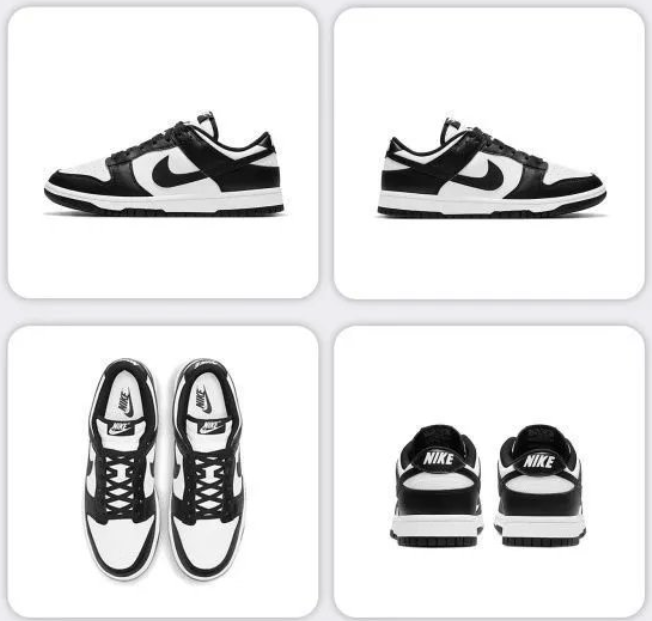 NIke Low Blanco y Negro