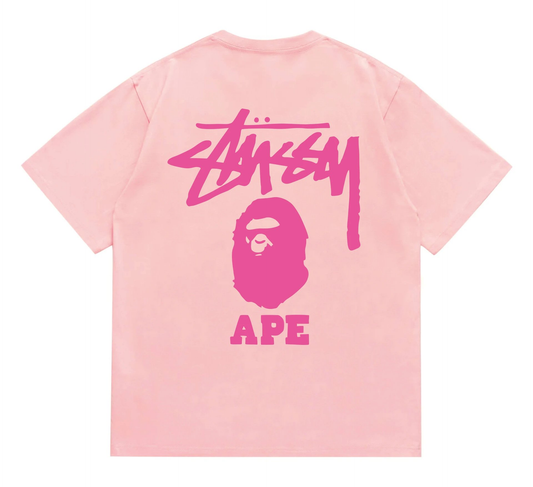 Polera Stussy Rosada/Piel